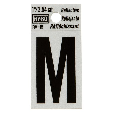 HY-KO 1.25In Reflective Letter M, 10PK B00386